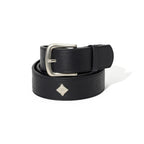 Signature Rivet Leather Belt Black