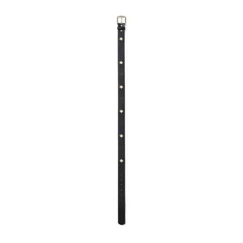Signature Rivet Leather Belt Black