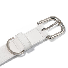 Signature Rivet Vegan Leather Dog Collar White