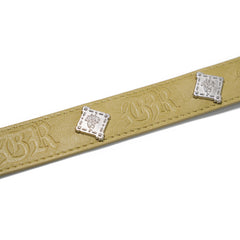 Signature Rivet Vegan Leather Dog Collar Olive
