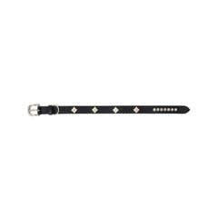 Signature Rivet Vegan Leather Dog Collar Black