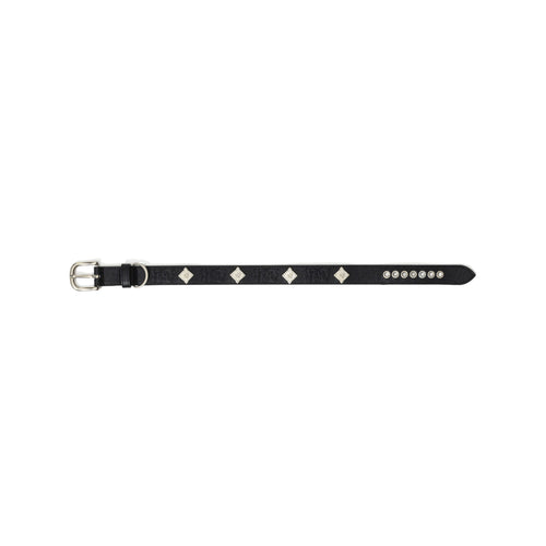 Signature Rivet Vegan Leather Dog Collar Black