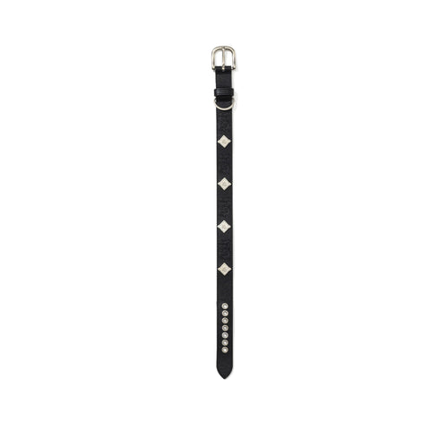 Signature Rivet Vegan Leather Dog Collar Black