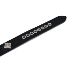 Signature Rivet Vegan Leather Dog Collar Black