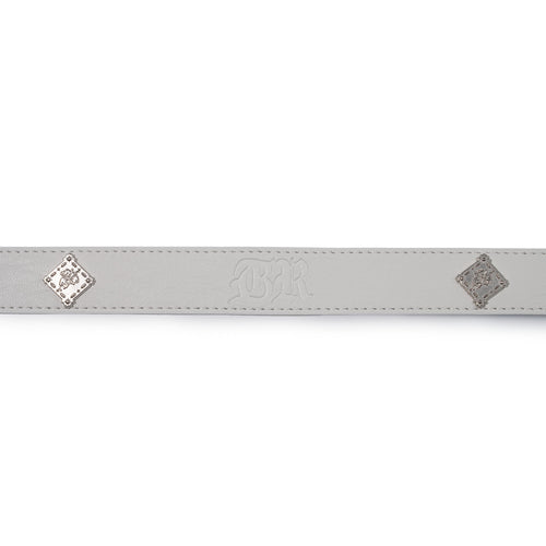 Signature Rivet Vegan Leather Dog Leash White