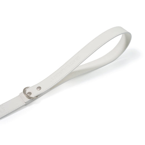 Signature Rivet Vegan Leather Dog Leash White