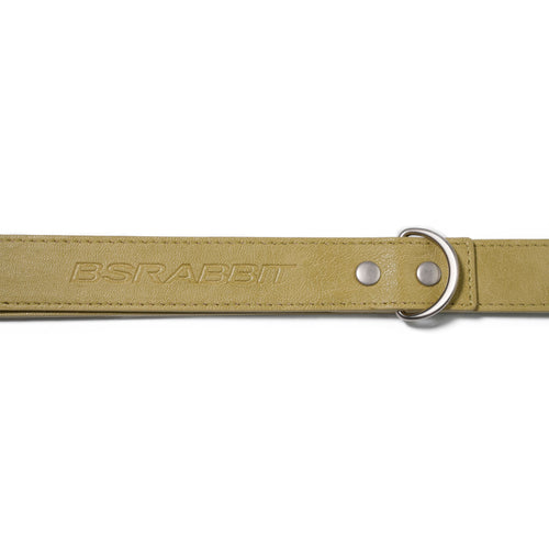 Signature Rivet Vegan Leather Dog Leash Olive