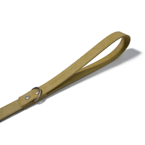 Signature Rivet Vegan Leather Dog Leash Olive