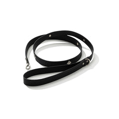 Signature Rivet Vegan Leather Dog Leash Black