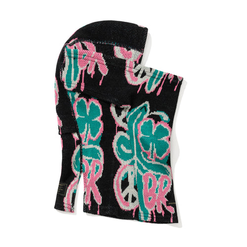 Peace Br Jacquard Balaclava Black
