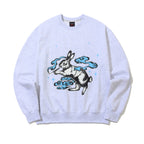 Smoking Rabbit Crewneck Heather Gray