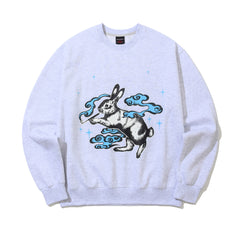 Smoking Rabbit Crewneck Heather Gray