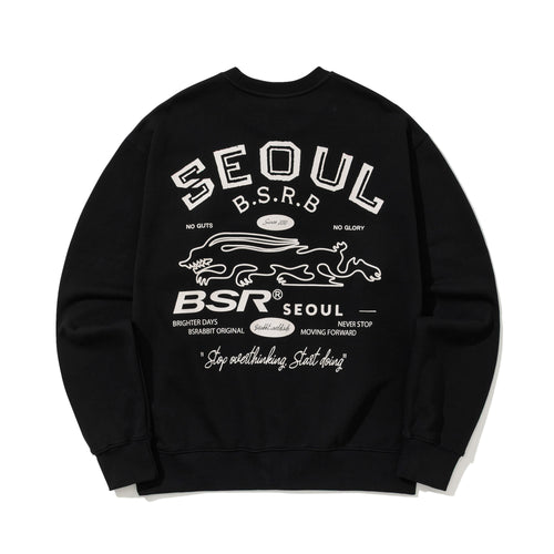 Seoul Bsrb Back Print Crewneck Black