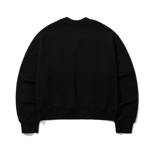 Br Snap Henry Neck Sweatshirt Black