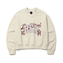 Bsr Classic Henry Neck Sweatshirt Ivory