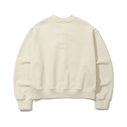 Bsr Classic Henry Neck Sweatshirt Ivory