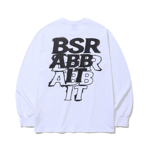 Sprayed Logo Long Sleeve White