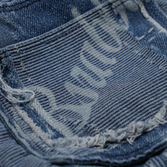 Patchwork Flap Denim Cross Bag Indigo