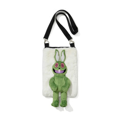 Trippy Rabbit Stuffed Doll Cross Bag Green