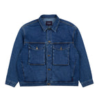 Big Cargo Loosefit Denim Jacket Deepblue