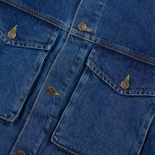 Big Cargo Loosefit Denim Jacket Deepblue