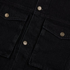 Big Cargo Loosefit Denim Vest Black