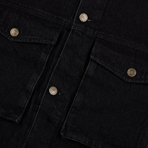 Big Cargo Loosefit Denim Vest Black