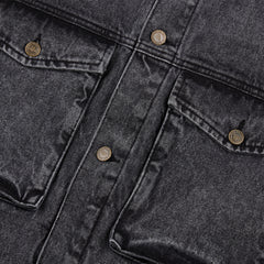 Big Cargo Loosefit Denim Vest Stone Black