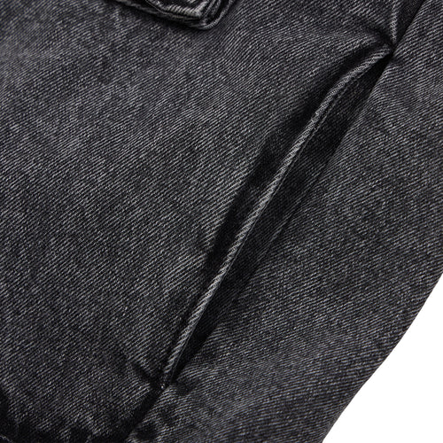 Big Cargo Loosefit Denim Vest Stone Black