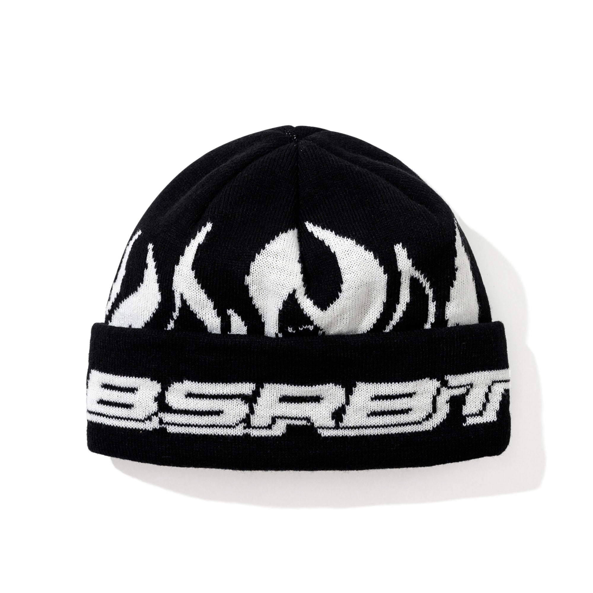 2526FW BSRABBIT Flame Double Sided Artwork Beanie Black
