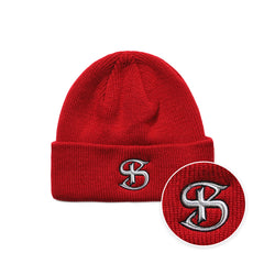 Bs Logo Embr Beanie Red