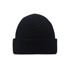 Leather Wappen Beanie Black