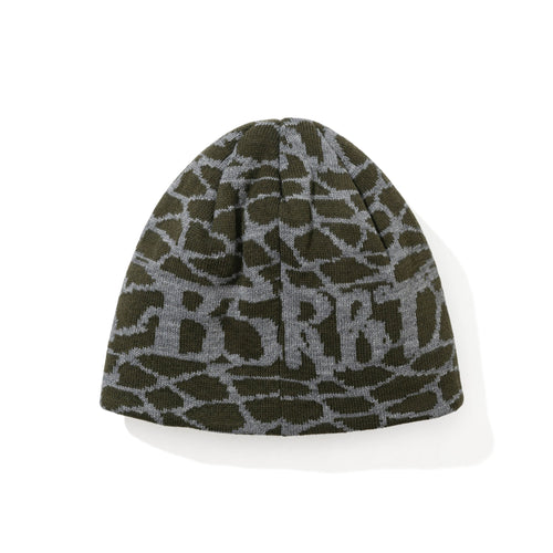 Bsrbt Cracked Pattern Beanie Ash Khaki