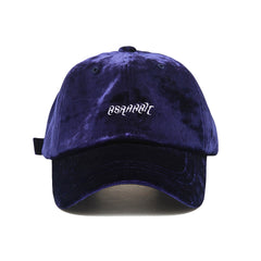 Bling Velvet Logo Cap Navy