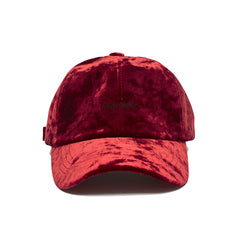 Bling Velvet Logo Cap Red