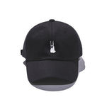 Gr Open Zipper Cap Black