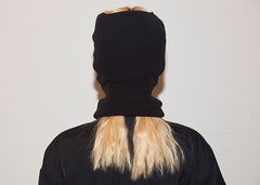 Open Face Mask Black