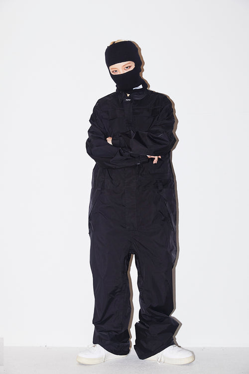 Open Face Mask Black