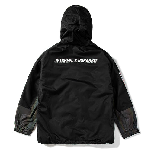 Jpxbr Mountain Pow Jacket Black With Rainbow Reflective