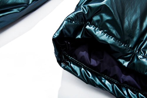 Ww Glossy Padding Jumper Green