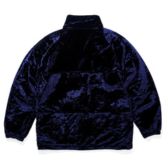 Dsxbr Bling Velvet Puffer Jacket Navy
