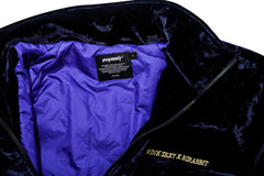 Dsxbr Bling Velvet Puffer Jacket Navy