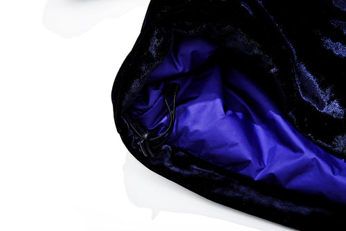 Dsxbr Bling Velvet Puffer Jacket Navy