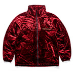Dsxbr Bling Velvet Puffer Jacket Red