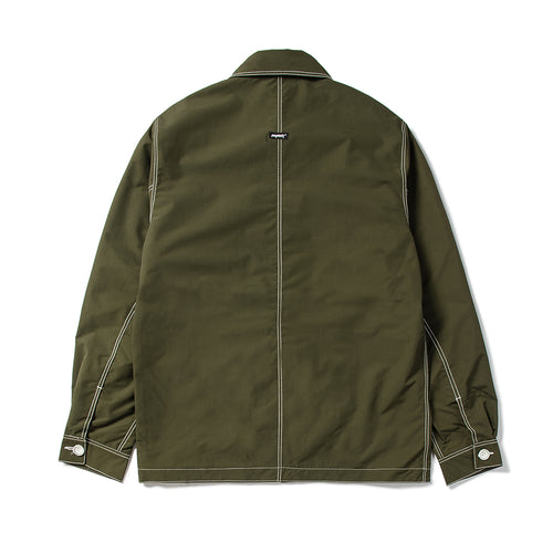 Stitches Button Coach Jacket Khaki