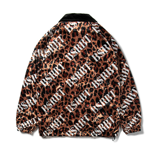 Bsrbt Og Velvet Collar Jacket Leopard