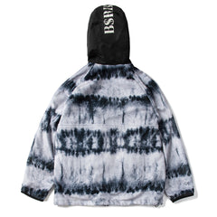 Royal Fleece Jacket Tie Dye Black