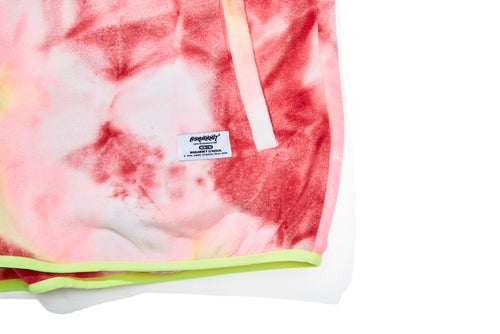 Logo Fleece Hn Zipup Tie Dye Red / Yellow