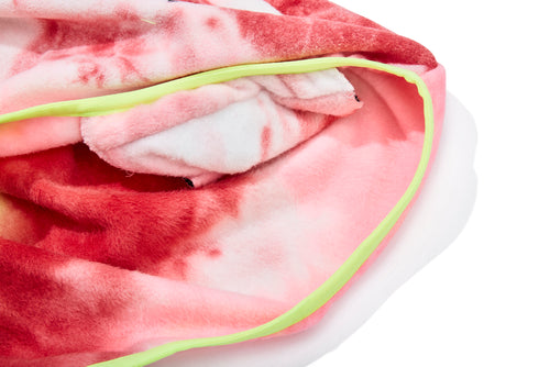 Logo Fleece Hn Zipup Tie Dye Red / Yellow