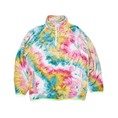 Logo Fleece Hn Zipup Tie Dye Yellow / Mint